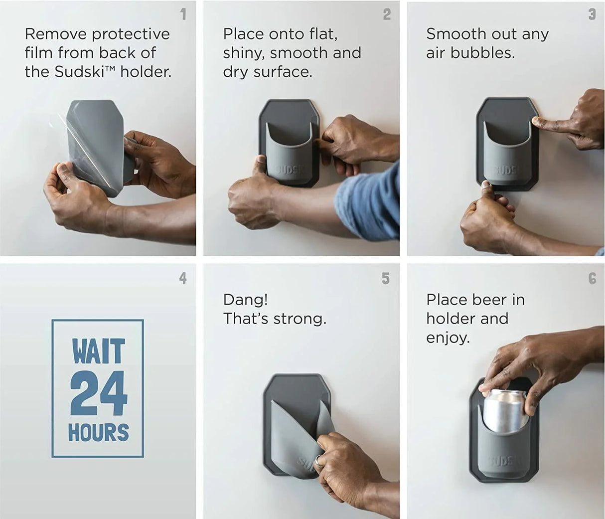 30 Watt Gray Silicone Beer Holder for The Shower 30 Watt