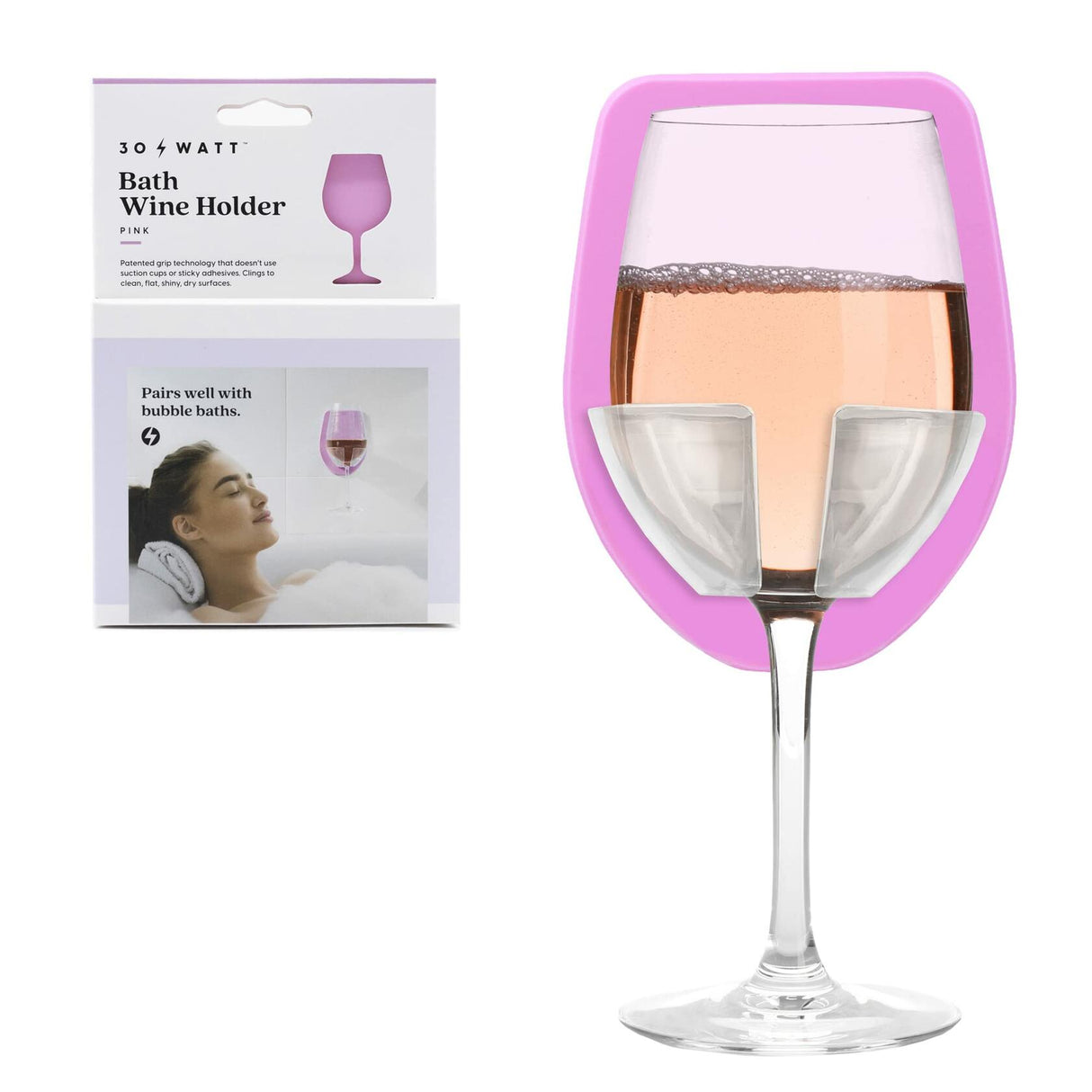 30 Watt Silicone Wine Glass Holder For Bath & Shower