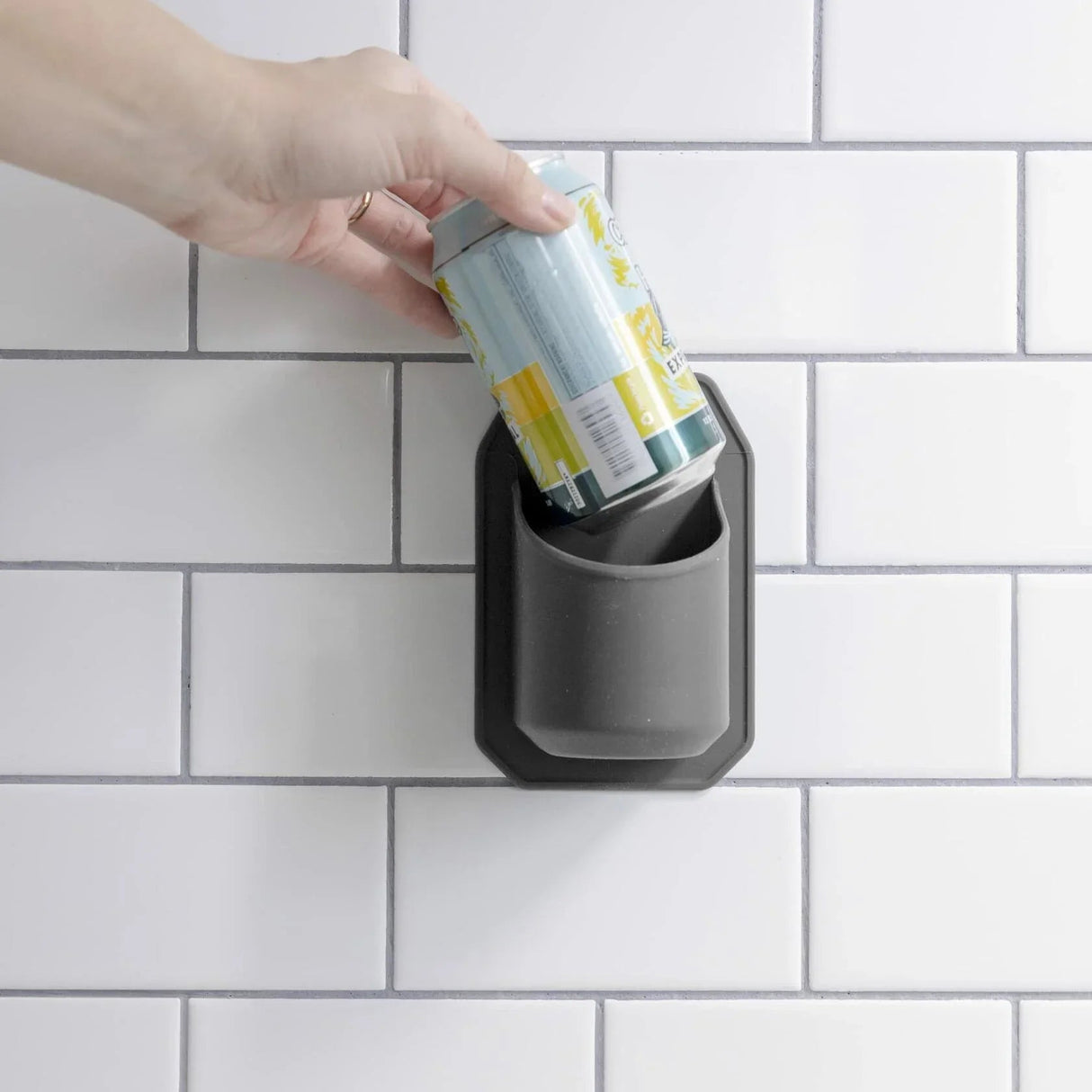 30 Watt Sudski Silicone Shower Beer Holder Caddy - Grey