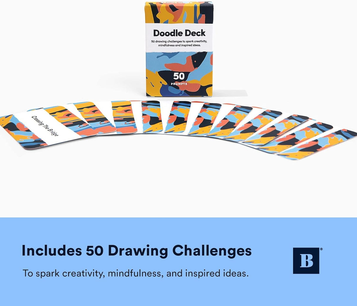 BestSelf Doodle Bundle - Art Therapy Exercises and Sketch Pad for Creativity with 50 Prompts