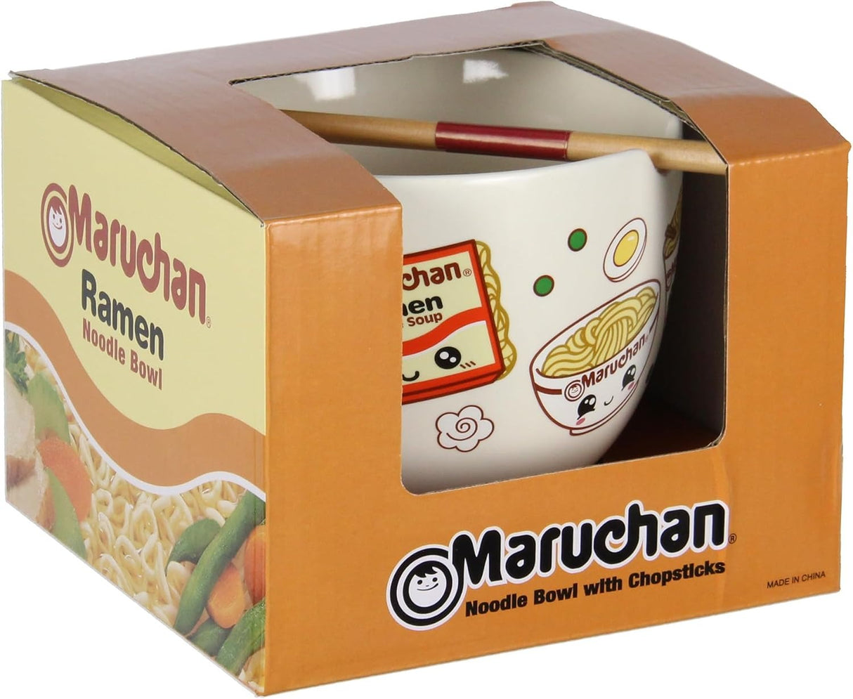 Maruchan Ramen Bowl with Reusable Bamboo Chopsticks Gift Set