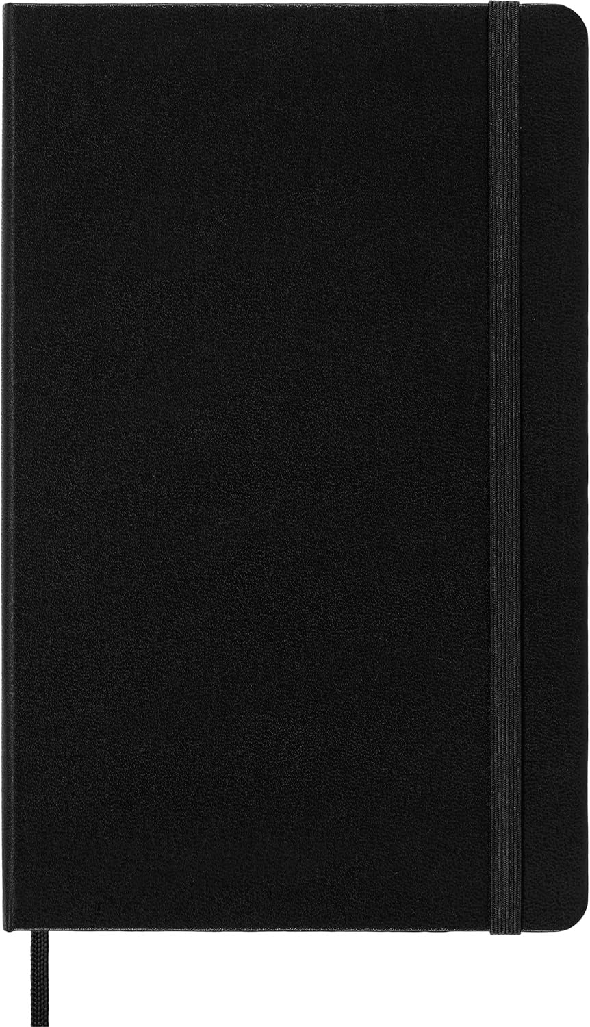 Moleskine Classic Notebook, Large, Ruled, Black, Hard Cover (5 x 8.25)