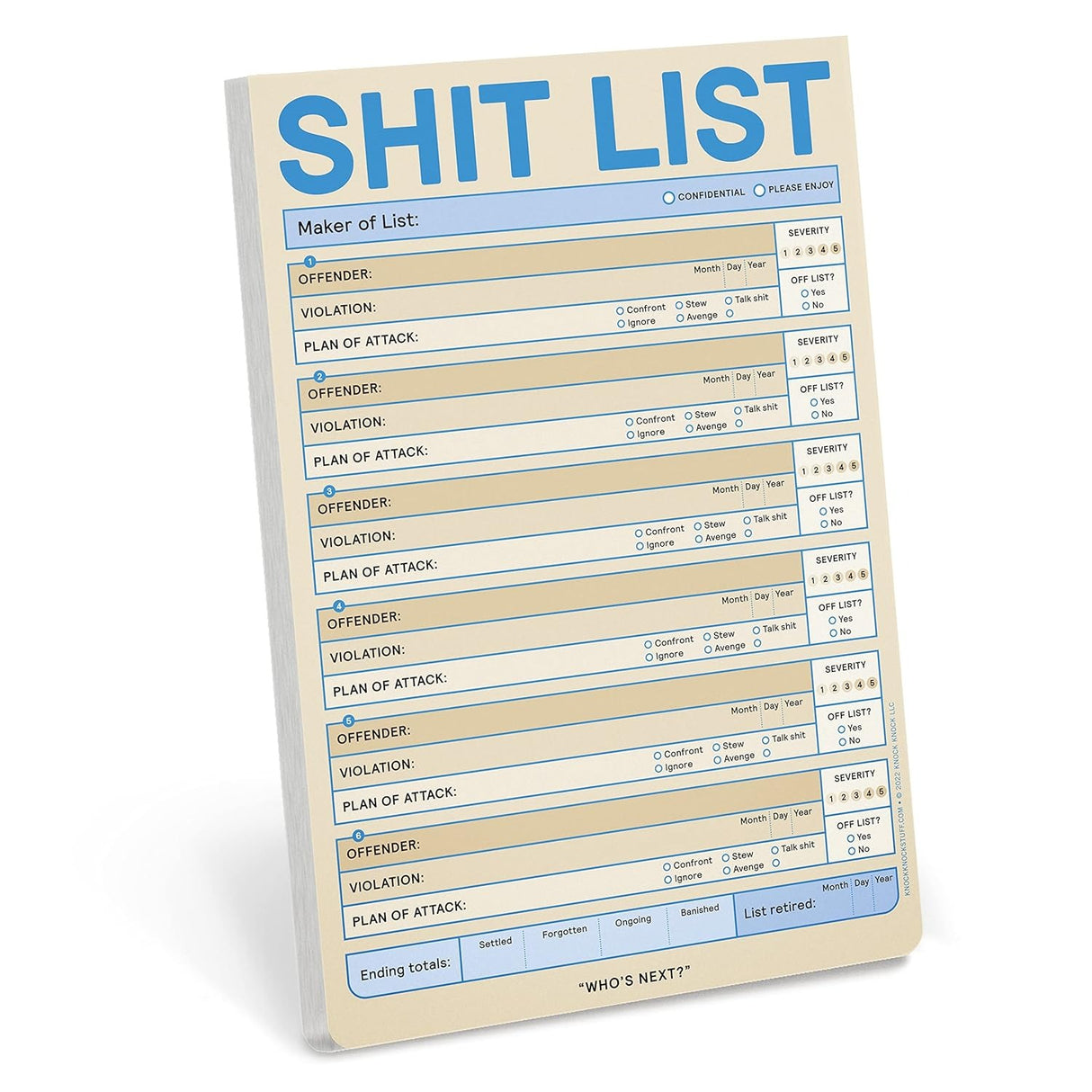 Knock Knock Sh*t List Checklist Pad