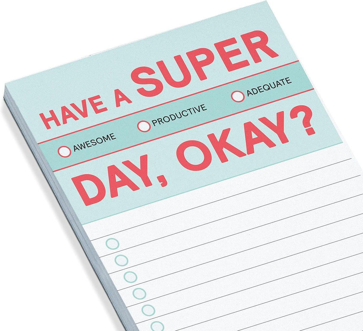 Knock Knock Have A Super Day Make-a-List Pad - Daily Task Memo Planning Pad