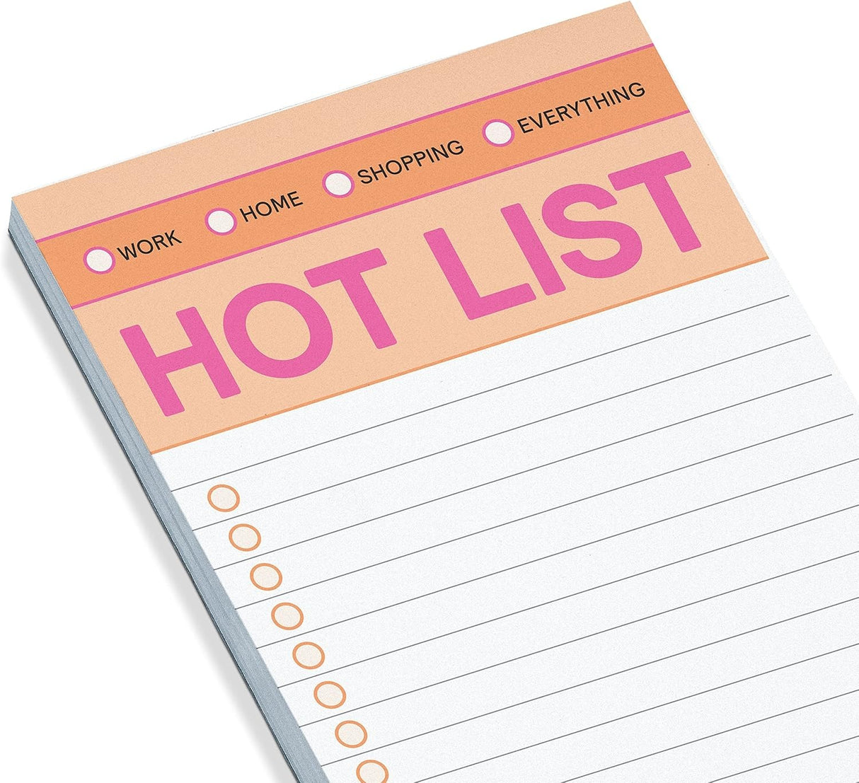 Knock Knock Hot List Make-a-List Pad - Agenda Planner Pad & To Do Pad