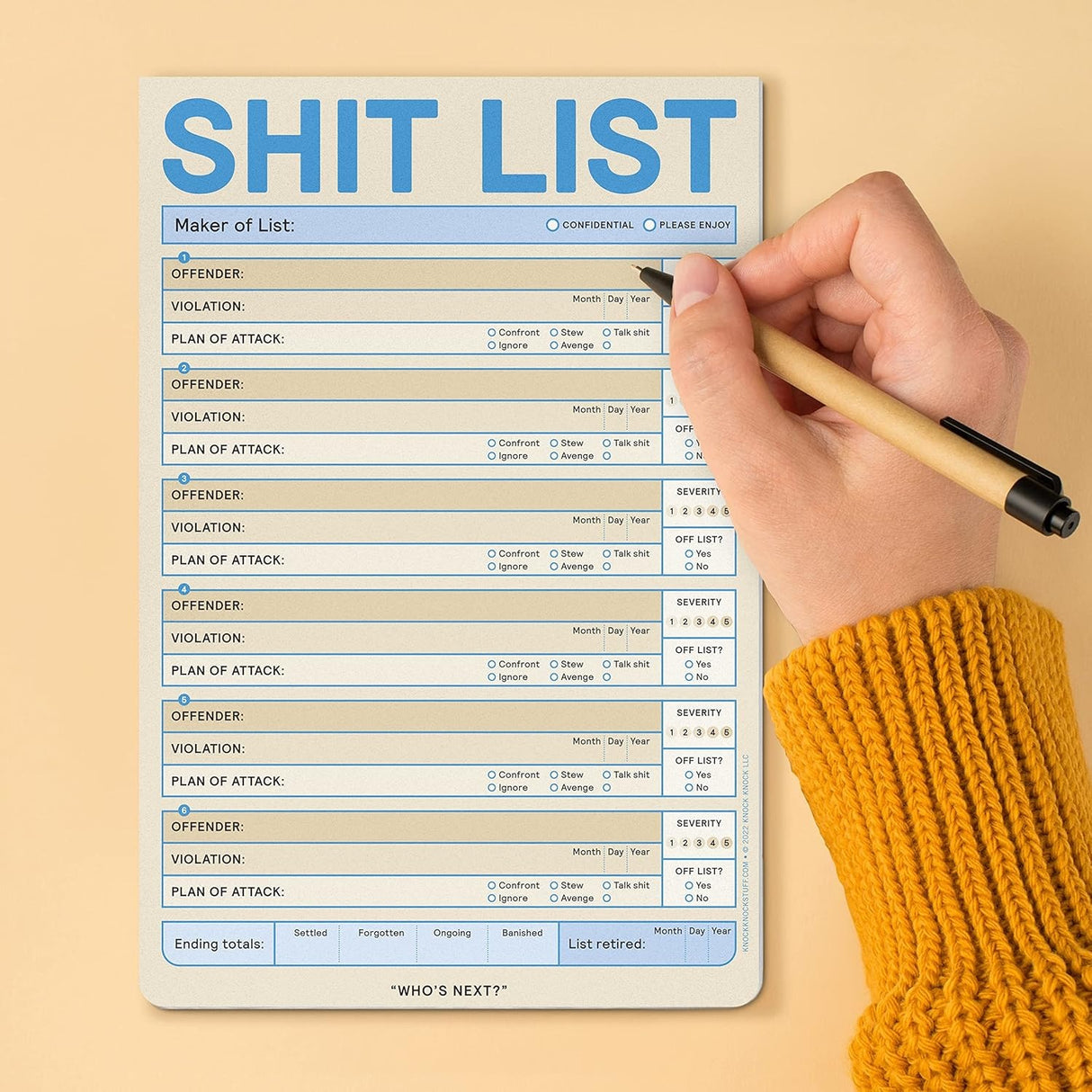 Knock Knock Sh*t List Checklist Pad