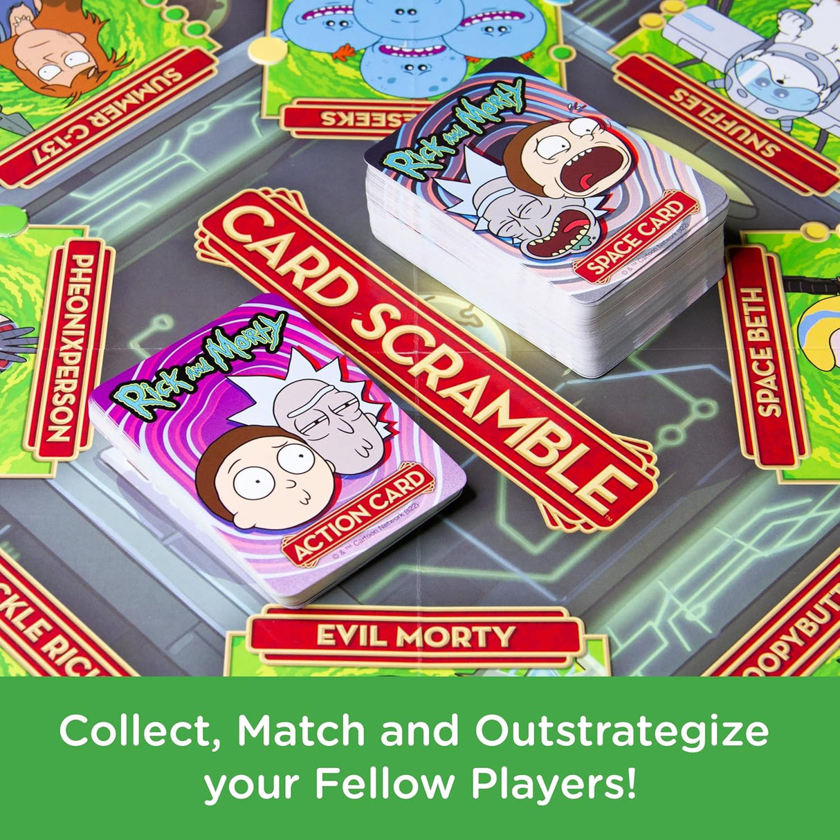 Aquarius Rick & Morty Card Scramble Board Game