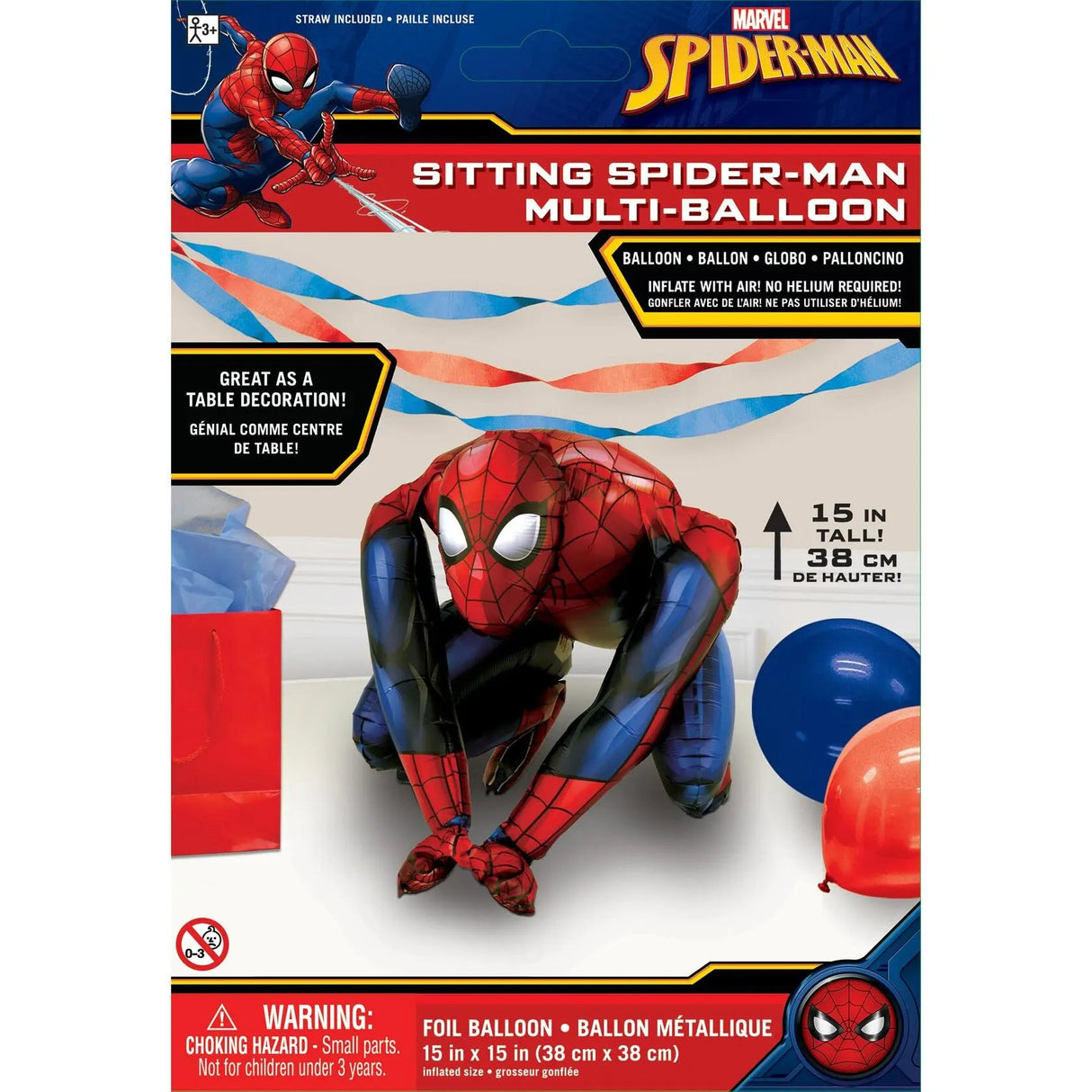 Anagram Spiderman Air Balloon - 15 X 15 In.