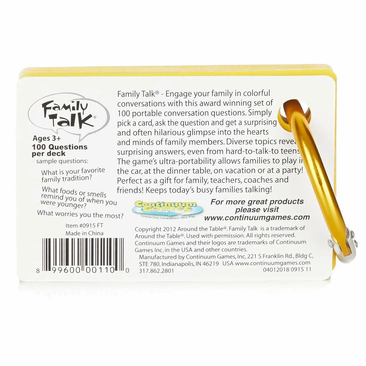 Around The Table Games Portable, Meaningful Conversation Starters And Car Travel Game - Family Talk