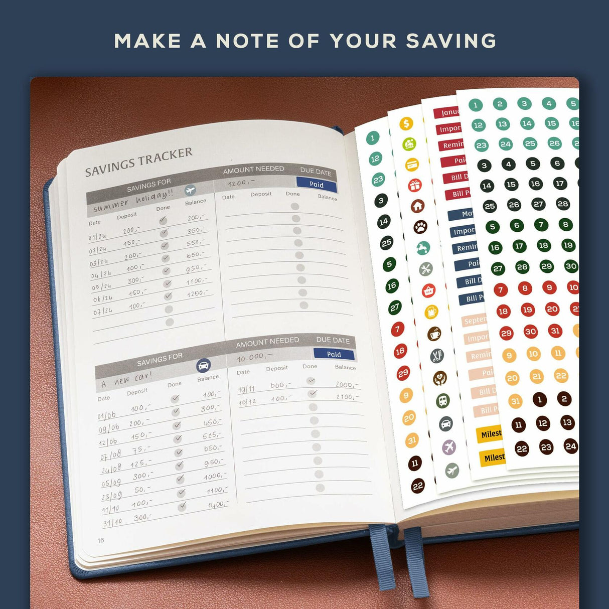 Beechmore Books Budget Planner - Symphony Blue