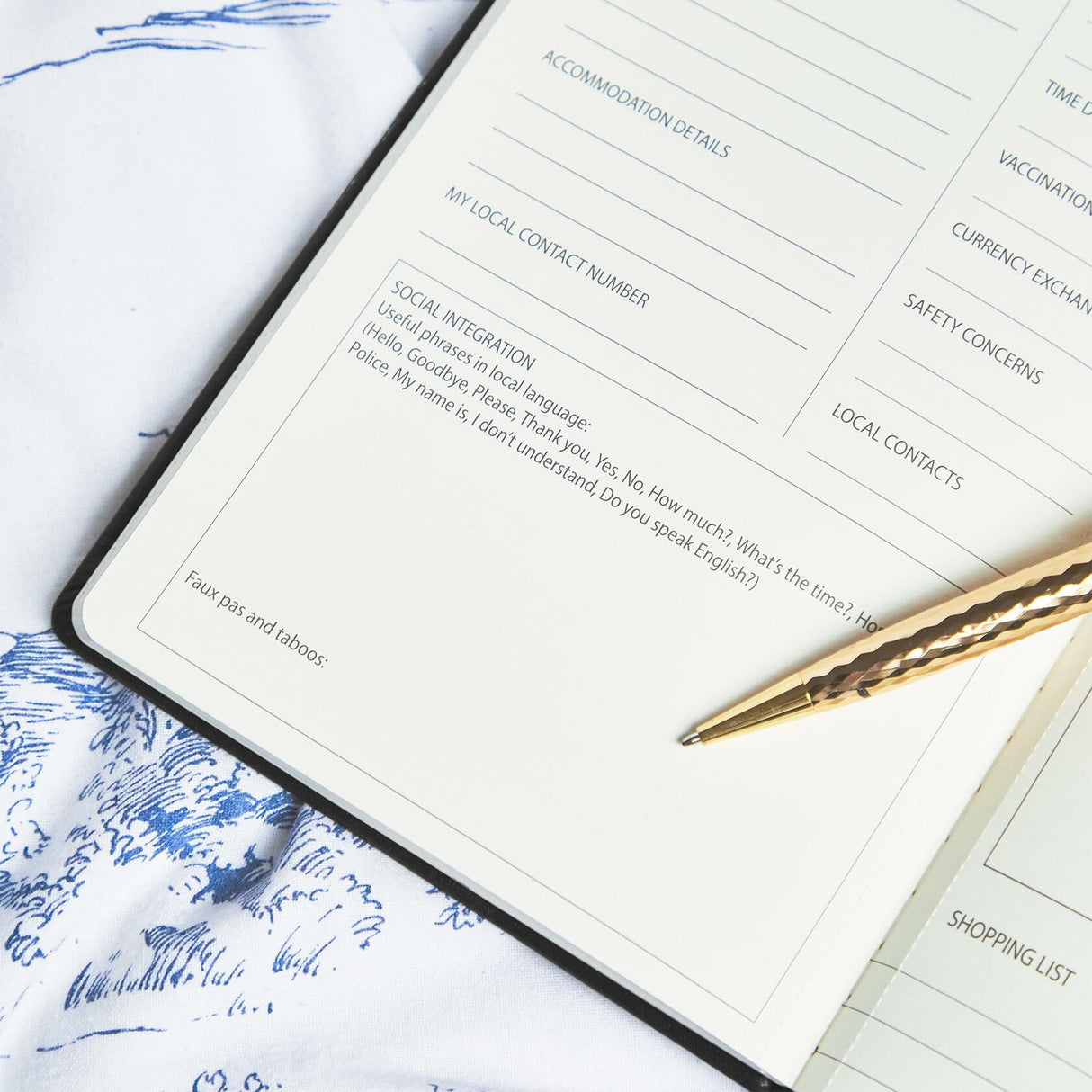 BEECHMORE BOOKS Travel Planner - Vegan Leather - Black BEECHMORE BOOKS