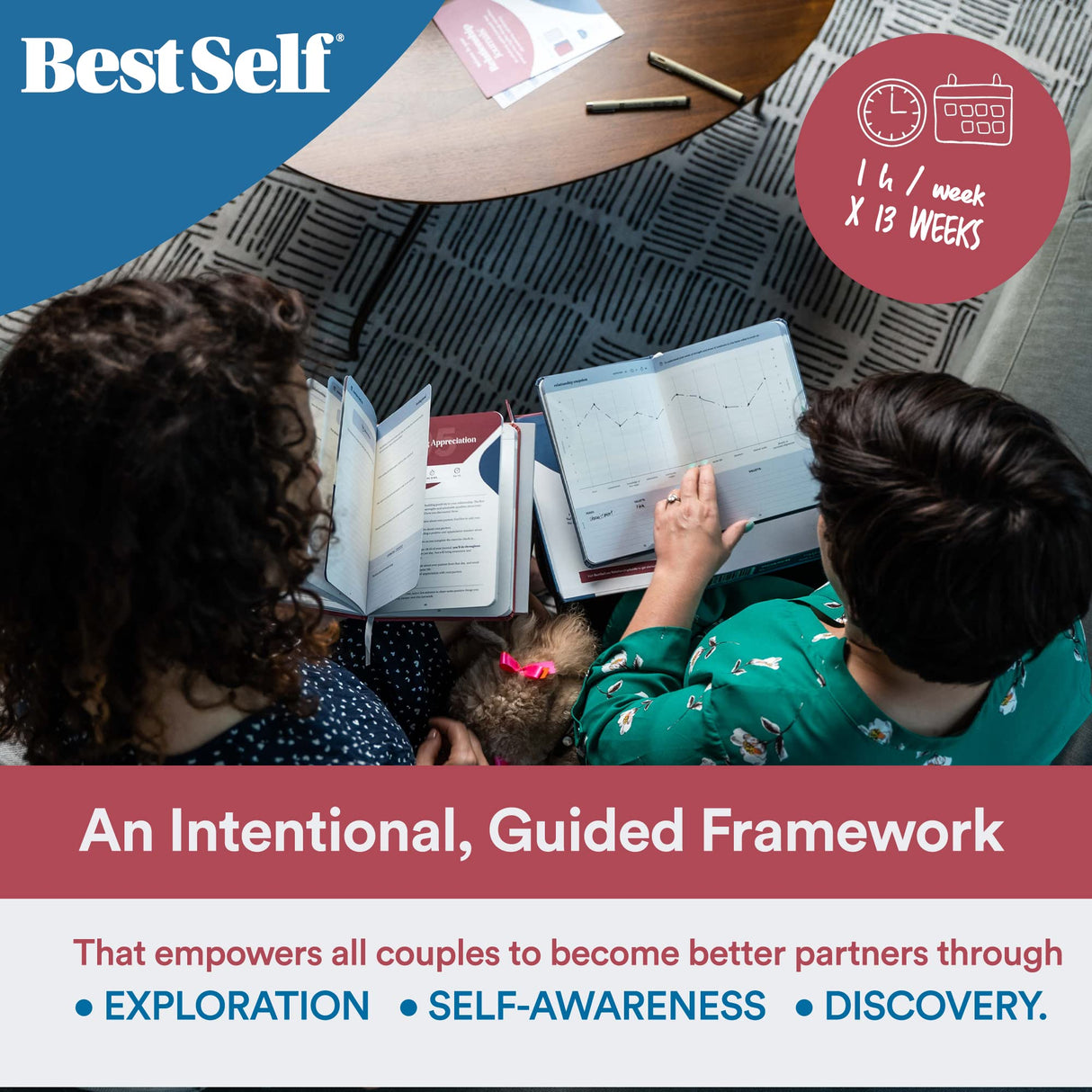 BestSelf Couples Journal for Him and Her 13 Week Marriage Workbooks BestSelf Co.