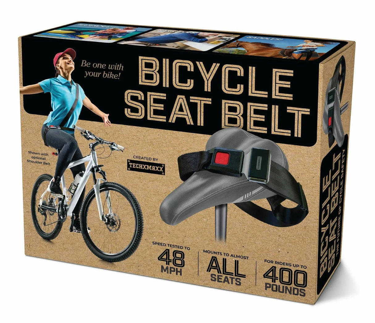 Bicycle Seat Belt Prank Gift Box, Wrap Your Real Present in a Funny Authentic Prank-O Gag Present Box | Novelty Gifting Box for Pranksters