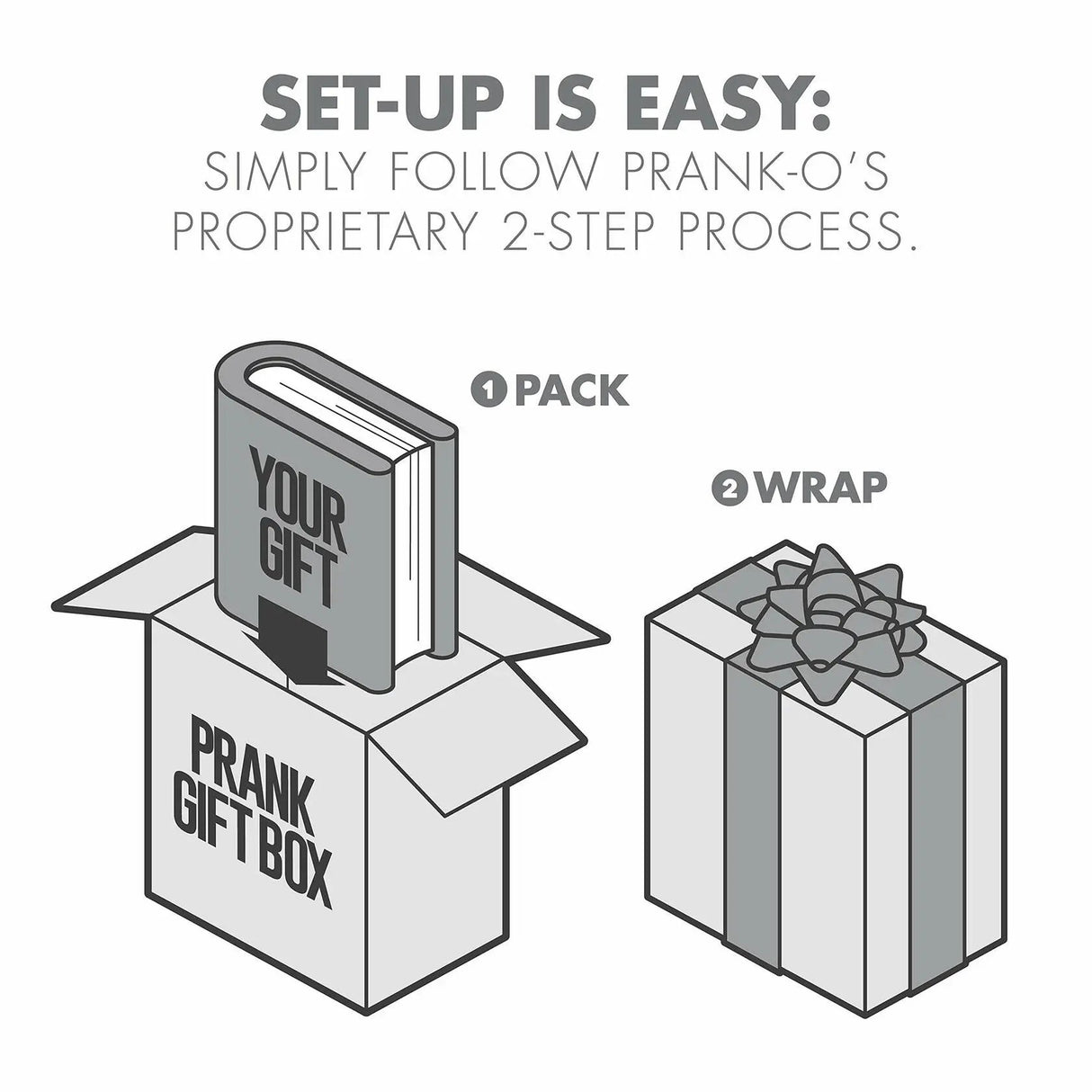 Bicycle Seat Belt Prank Gift Box, Wrap Your Real Present in a Funny Authentic Prank-O Gag Present Box | Novelty Gifting Box for Pranksters