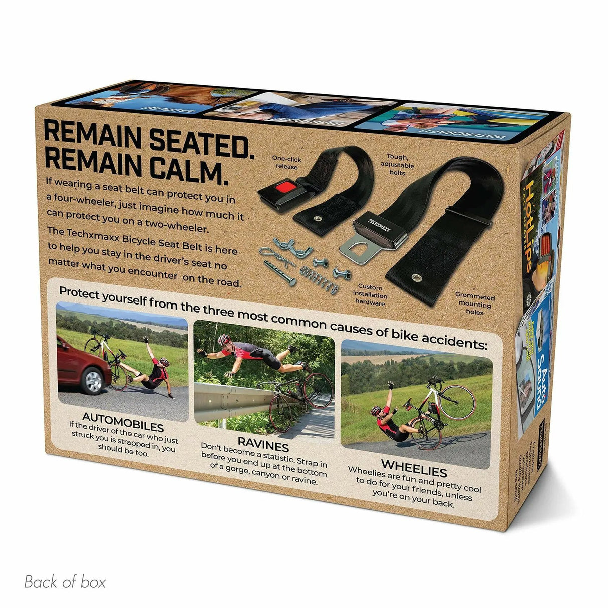Bicycle Seat Belt Prank Gift Box, Wrap Your Real Present in a Funny Authentic Prank-O Gag Present Box | Novelty Gifting Box for Pranksters