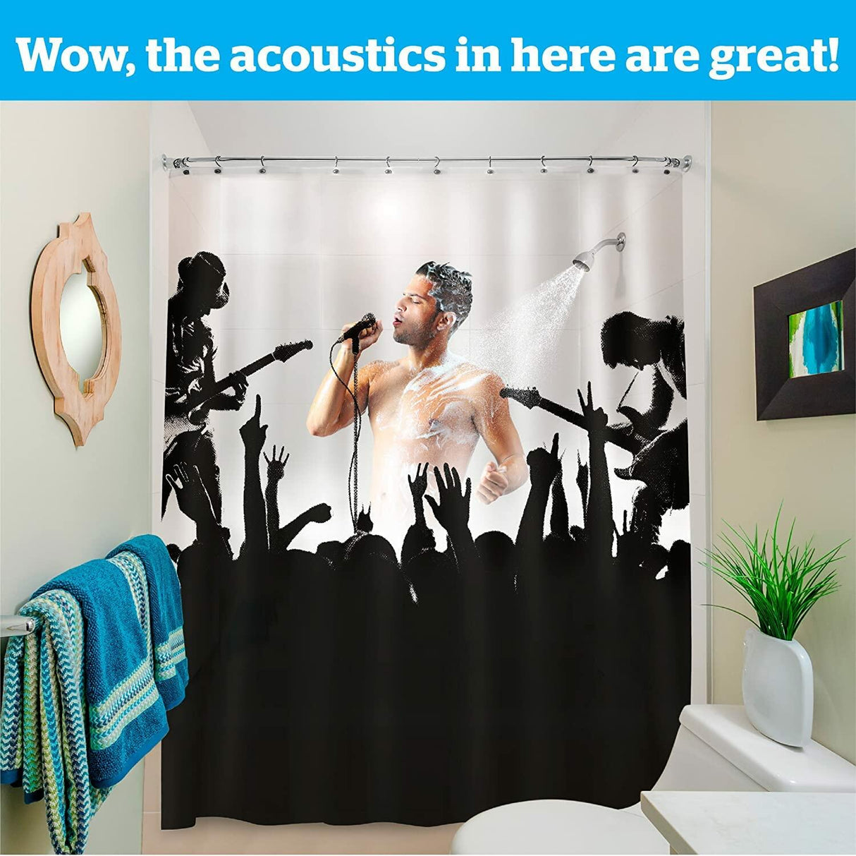 Bigmouth Inc Shower Curtain (Rockstar)