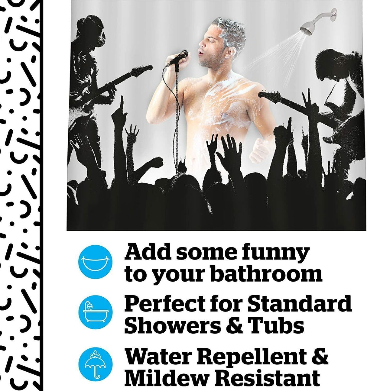 BigMouth Inc Shower Curtain (Rockstar) BigMouth