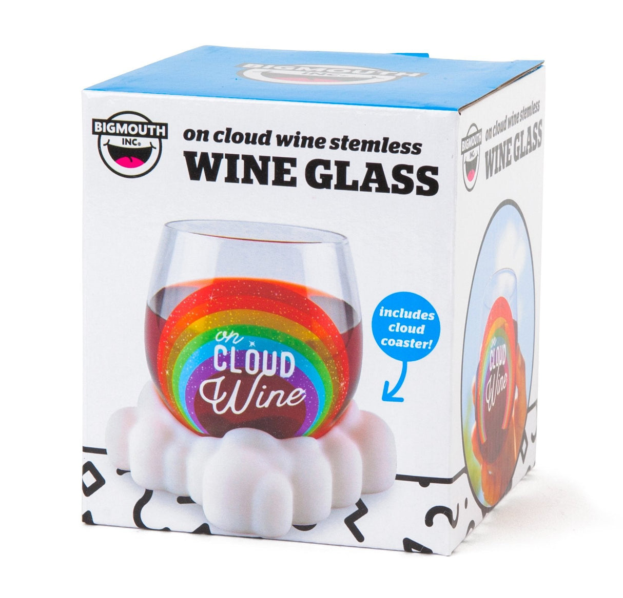 Bigmouth Inc Stemless Wine Glass (On Cloud Wine)