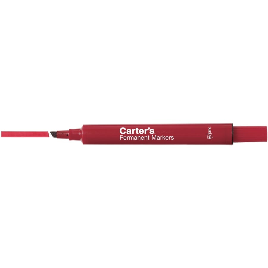Carter's Permanent Markers - Large Chisel Point Marker - Red - 1 Count
