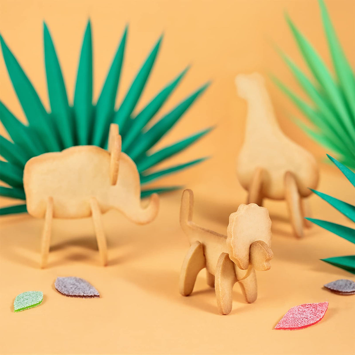 Chefclub Kids 3D Safari Cookie Cutters with Recipe Baking Set Chefclub Network