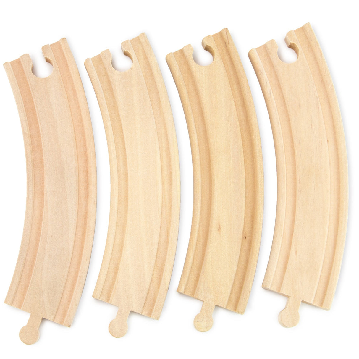 Conductor Carl Wood 6" Curved Train Tracks (Pack of 4) Conductor Carl