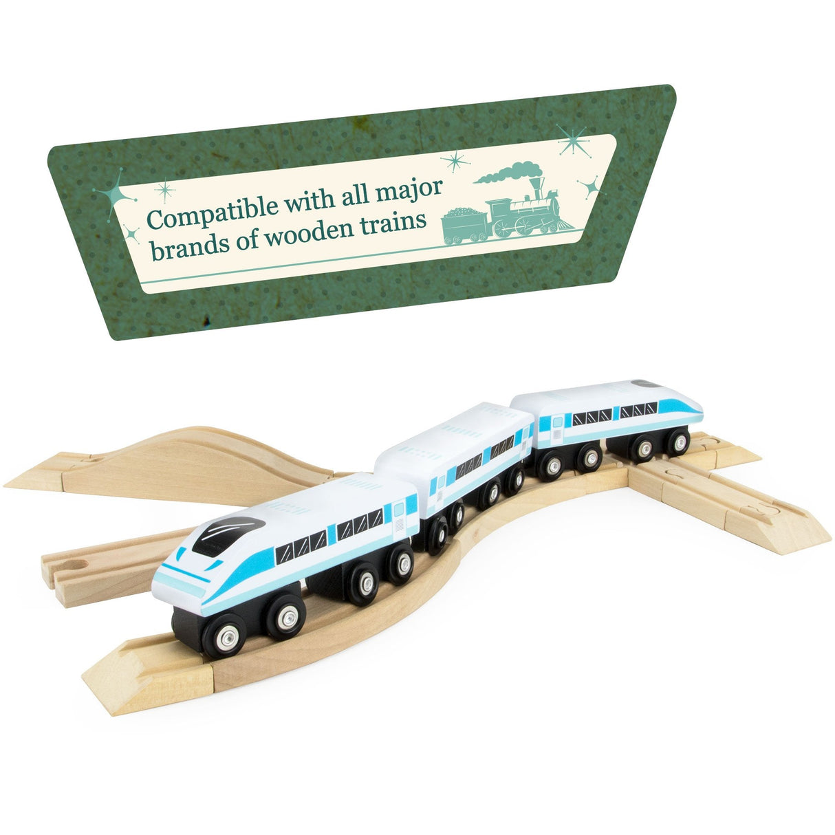 Conductor Carl Wood Train 3.5" Straight Tracks (Pack of 4) Conductor Carl