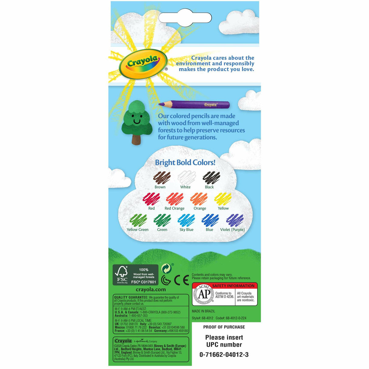 Crayola Colored Pencils Pre-sharpened, 12 Count Crayola