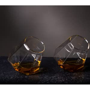 Diamond Shaped Scotch Glasses - Set of 2 Thumbs Up