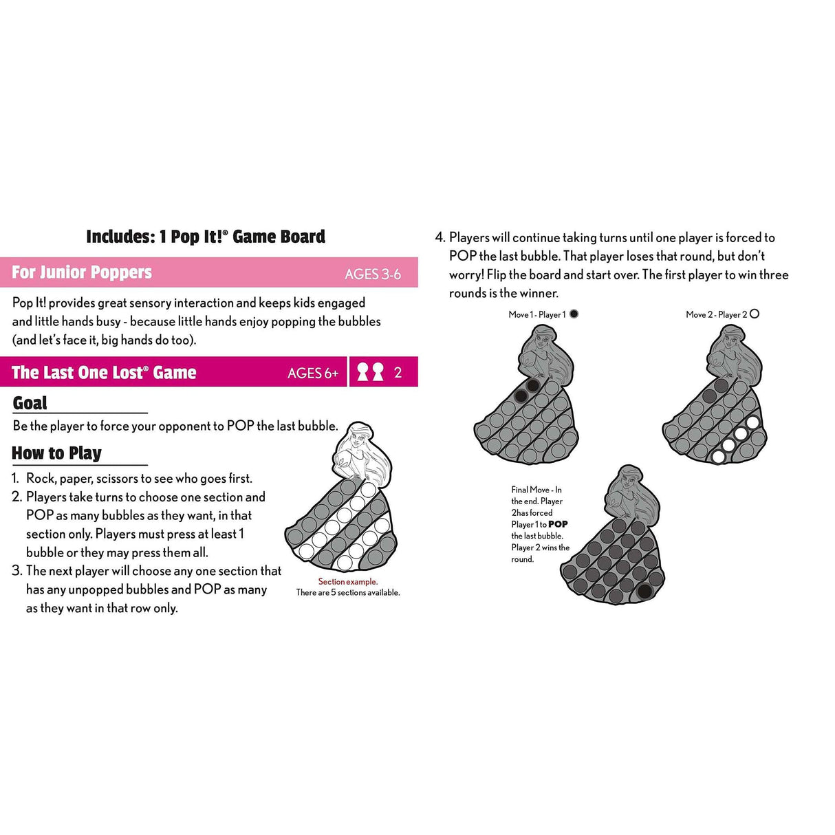 Disney Pop it! Game -Ariel Gamewright