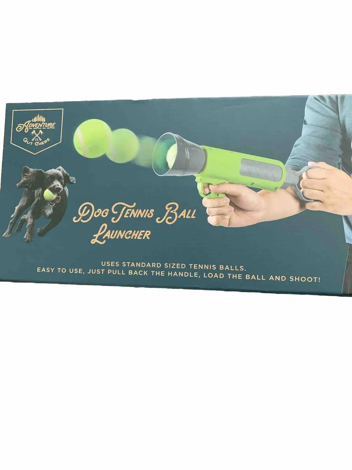 Dog tennis ball launcher bazooka adventure is out there New In Box