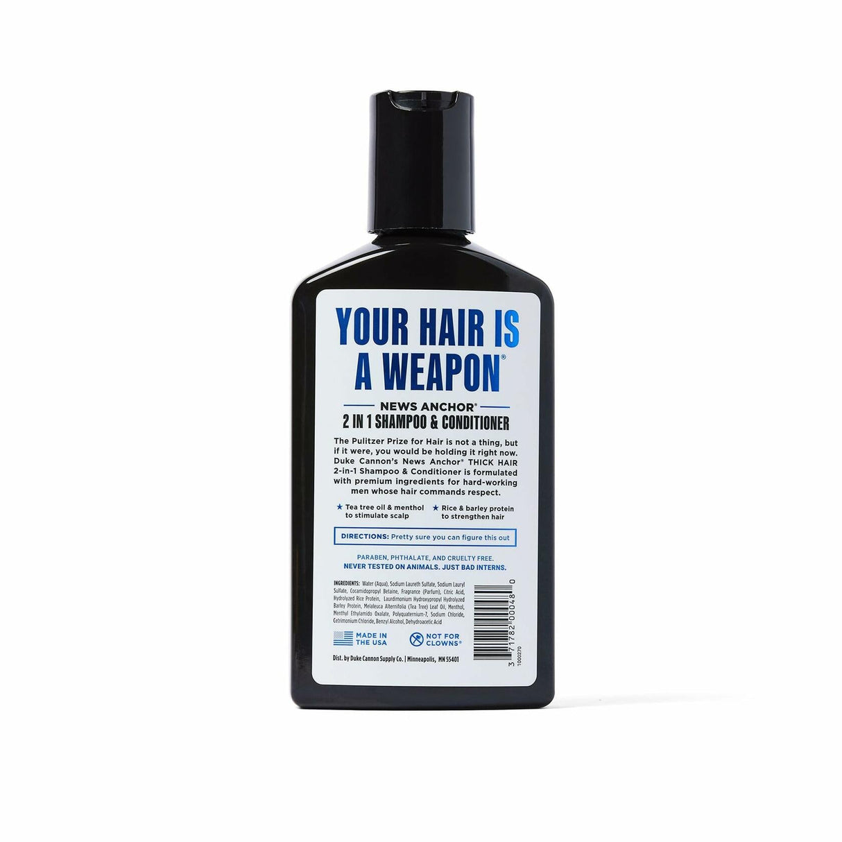 Duke Cannon 2-In-1 News Anchor Hair Wash - Naval Diplomacy Shampoo & Conditioner