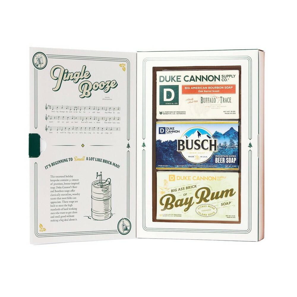 Duke Cannon Jingle Booze Big Ass Bricks of Soap Men's Gift Set