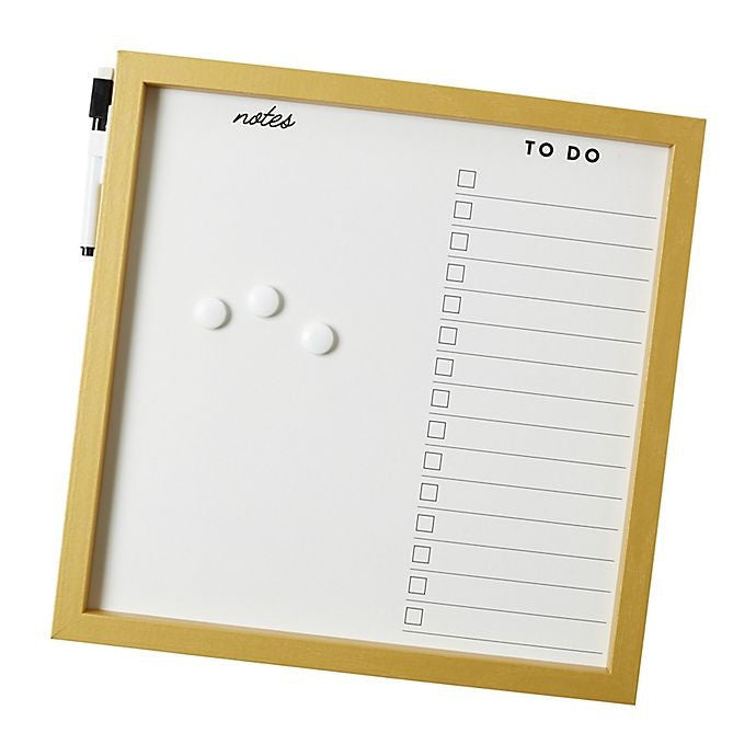 Eccolo Gold Frame Dry Erase To-do list Eccolo