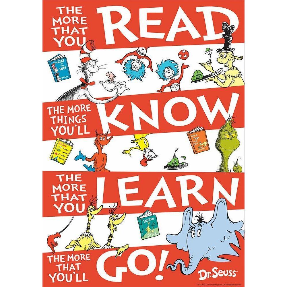 Eureka Dr. Seuss 'The More You Read' Classroom Poster 13x19