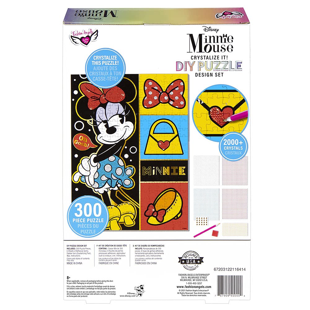 Fashion Angels Disney Minnie Mouse Crystalize It! Diy Puzzle Kit