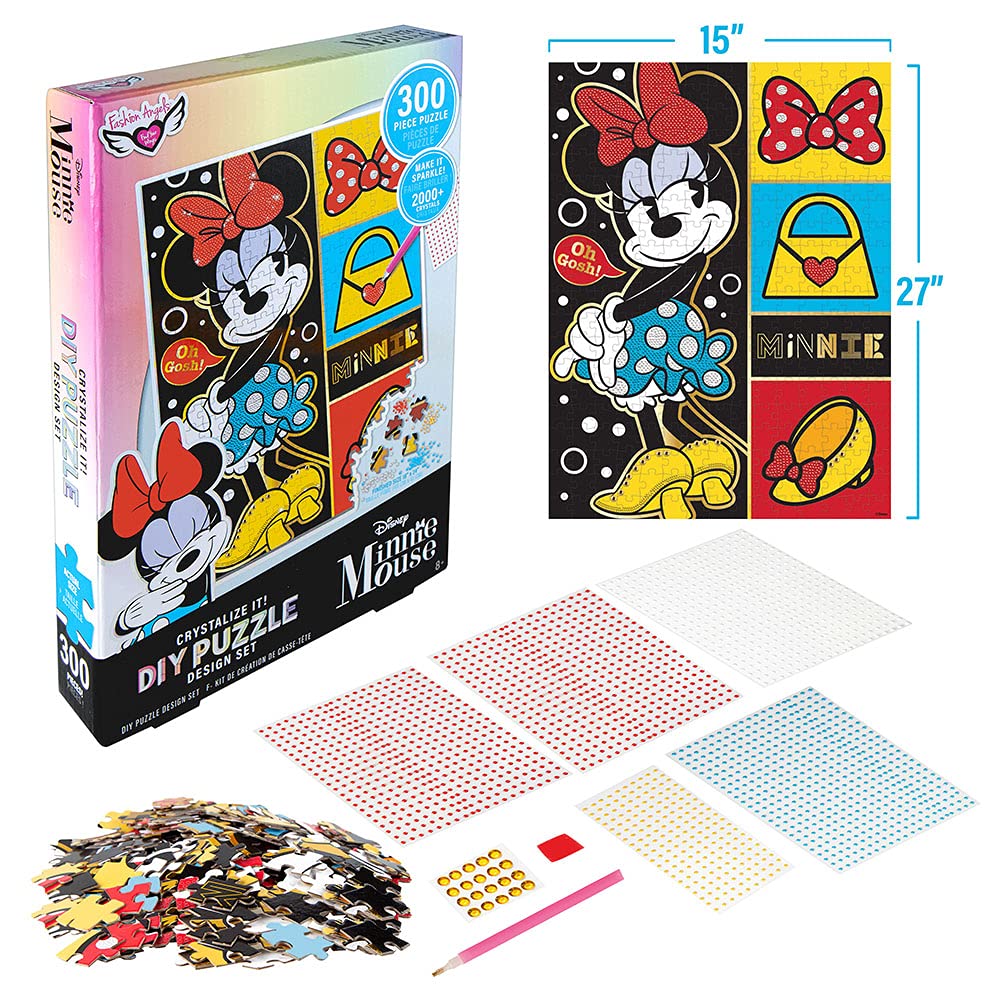 Fashion Angels Disney Minnie Mouse Crystalize It! Diy Puzzle Kit