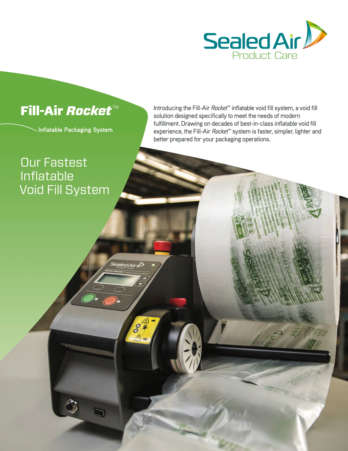 Sealed-Air Rocket Inflatable Air Pillow Void-Fill System (New)