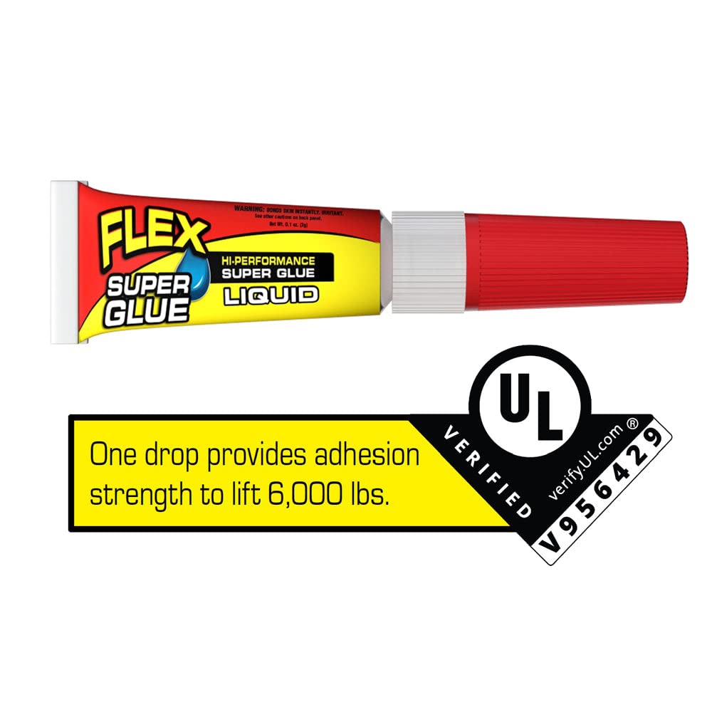 Flex Super Glue Liquid, 3 Gram Tube - 2 Pack