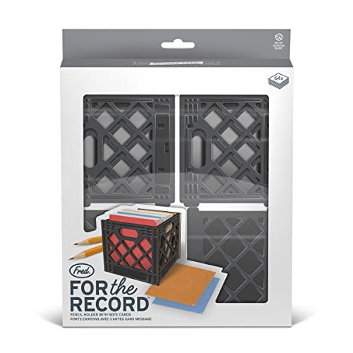 Genuine Fred For The Record, Milk Crate Notecard Holder Genuine Fred