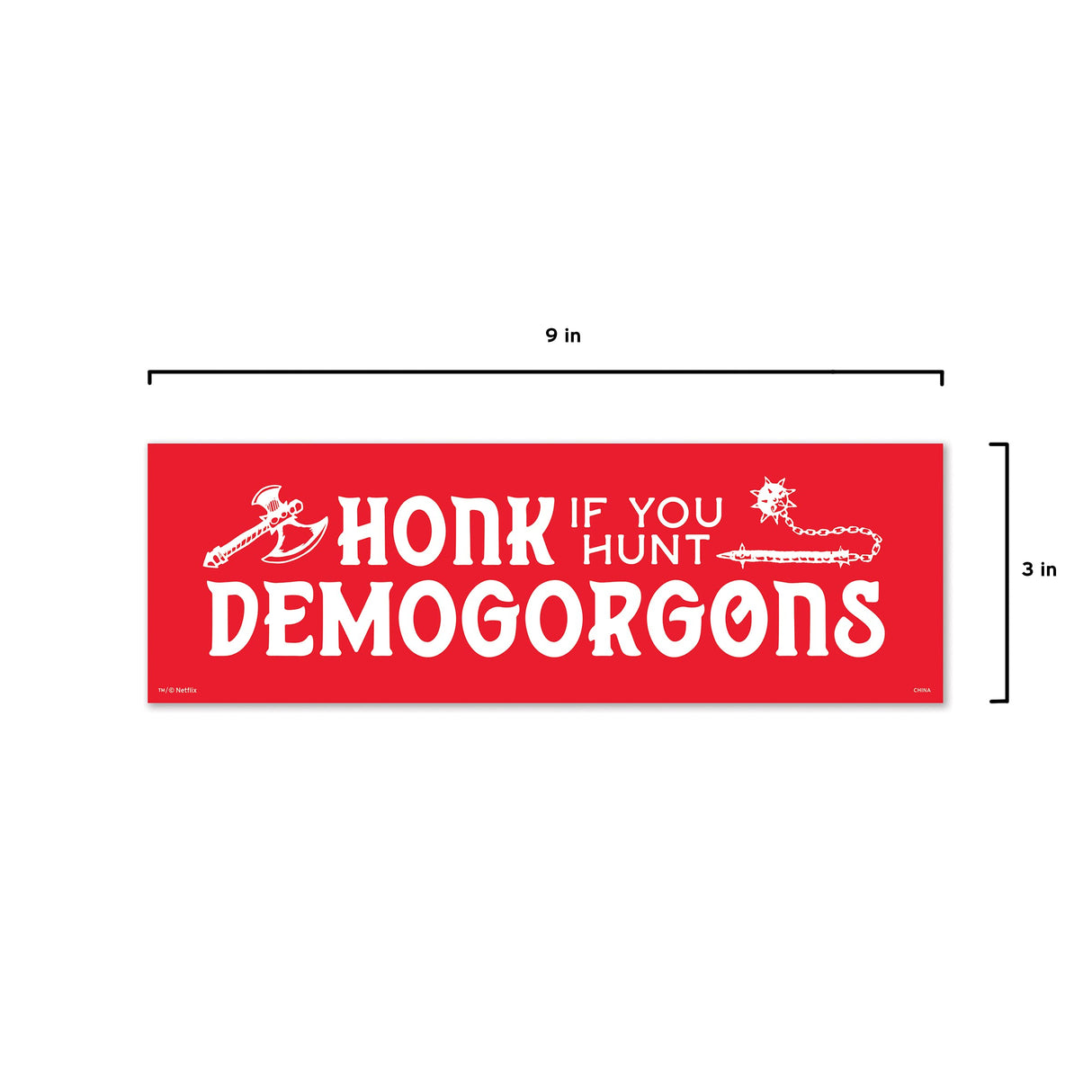 Genuine Fred Stranger Things Bumper Magnet "Honk If You Hunt Demogorgons" Genuine Fred