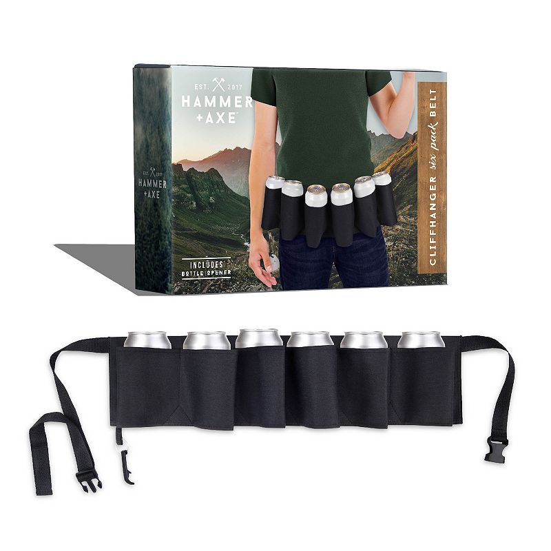 HAMMER + AXE 6-Pack Beer Belt Drink Holster Hammer + Axe