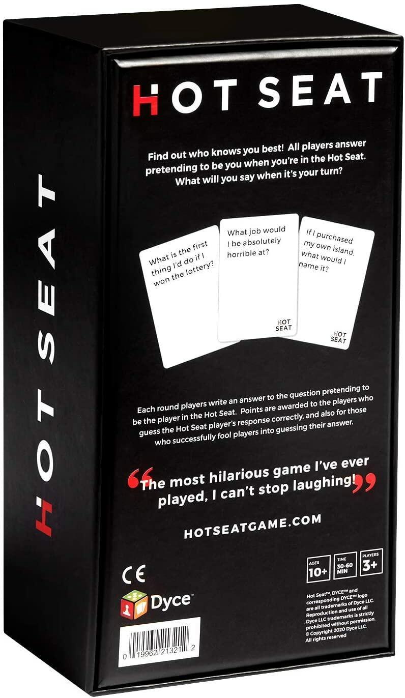 HOT SEAT Party Game - The Family Card Game That's All About You Dyce Games