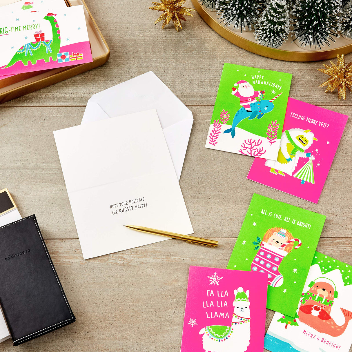 Hallmark Boxed Christmas Cards (6 Designs, 24 Cards with Envelopes)