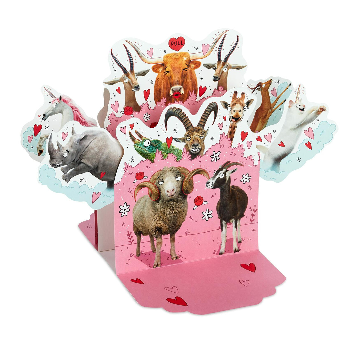 Hallmark Horny Animals Funny Pop Up Valentines Day Card Hallmark