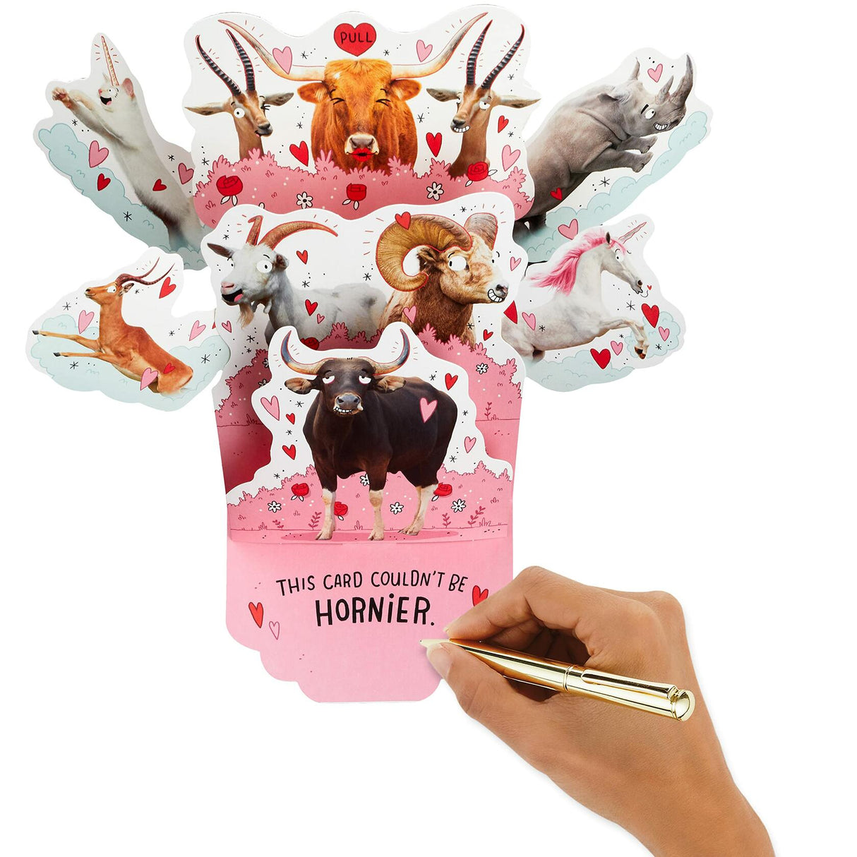 Hallmark Horny Animals Funny Pop Up Valentines Day Card Hallmark