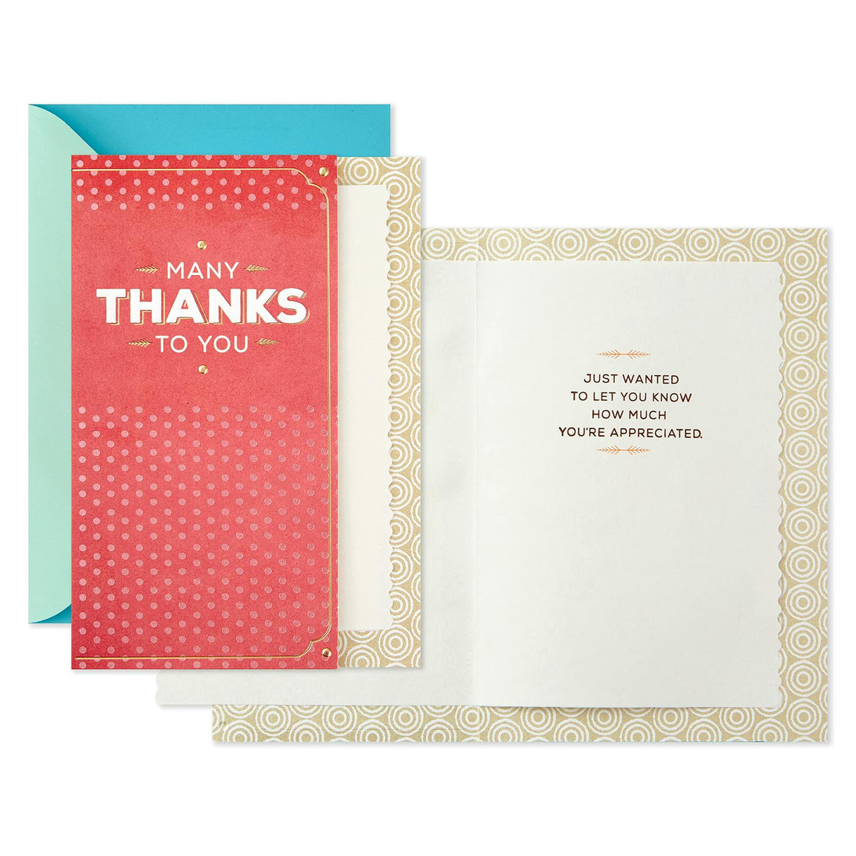 Hallmark Thank You Cards, Pack of 2 (Many Thanks) Hallmark
