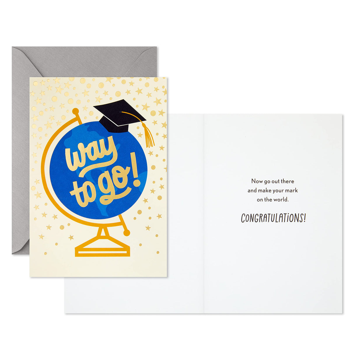 Hallmark "Way to Go" Pack of 10 Graduation Cards with Envelopes Hallmark