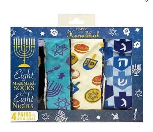 Hanukkah Themed Women's Socks - 4 Pairs