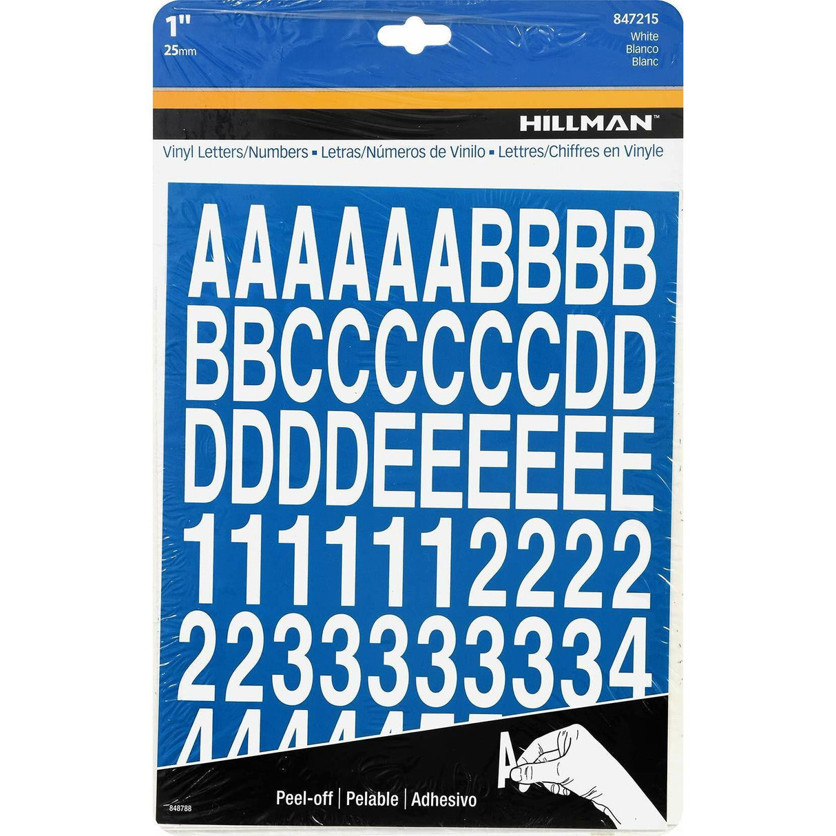 Hillman 1-Inch Die-Cut Letters/Numbers Kit