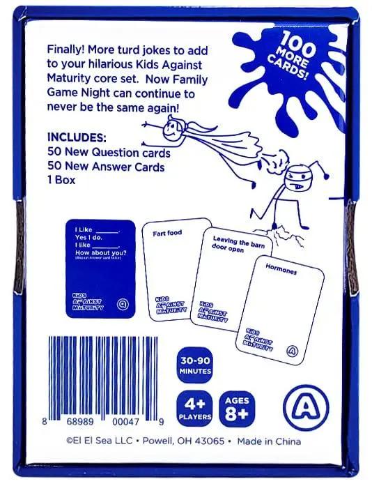 Kids Against Maturity Expansion Pack #4, Card Game For Kids And Families, Super Fun Hilarious For Family Party Game Night (Core Game Sold Separately)